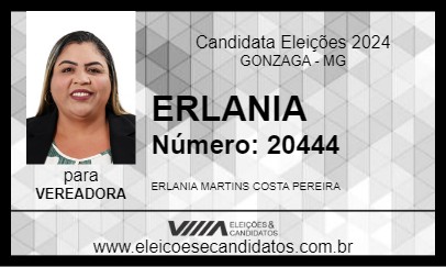 Candidato ERLANIA 2024 - GONZAGA - Eleições