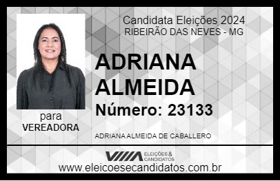 Candidato ADRIANA ALMEIDA 2024 - RIBEIRÃO DAS NEVES - Eleições