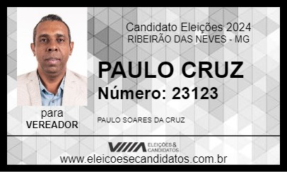 Candidato PAULO CRUZ 2024 - RIBEIRÃO DAS NEVES - Eleições