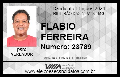 Candidato FLABIO FERREIRA 2024 - RIBEIRÃO DAS NEVES - Eleições