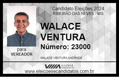 Candidato WALACE VENTURA  2024 - RIBEIRÃO DAS NEVES - Eleições