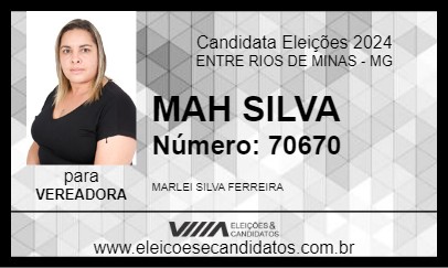 Candidato MAH SILVA 2024 - ENTRE RIOS DE MINAS - Eleições