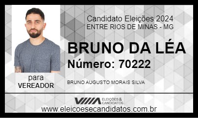 Candidato BRUNO DA LÉA 2024 - ENTRE RIOS DE MINAS - Eleições