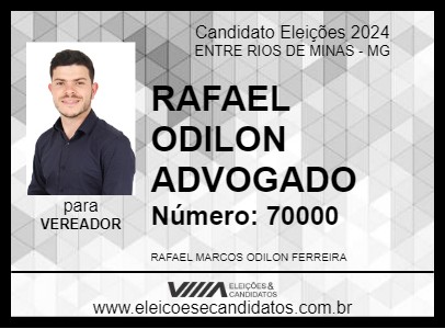 Candidato RAFAEL ODILON ADVOGADO 2024 - ENTRE RIOS DE MINAS - Eleições