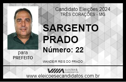 Candidato SARGENTO PRADO 2024 - TRÊS CORAÇÕES - Eleições