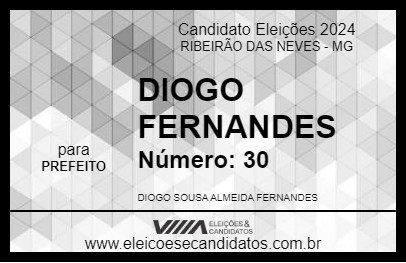 Candidato DIOGO FERNANDES 2024 - RIBEIRÃO DAS NEVES - Eleições