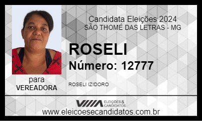 Candidato ROSELI  2024 - SÃO THOMÉ DAS LETRAS - Eleições