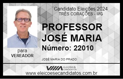 Candidato PROFESSOR JOSÉ MARIA 2024 - TRÊS CORAÇÕES - Eleições