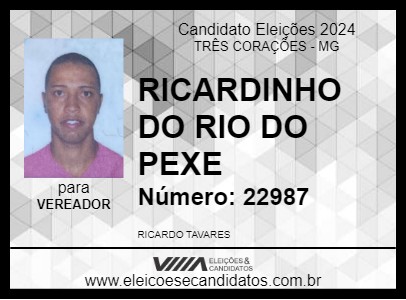 Candidato RICARDINHO DO RIO DO PEXE 2024 - TRÊS CORAÇÕES - Eleições