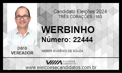 Candidato WERBINHO 2024 - TRÊS CORAÇÕES - Eleições