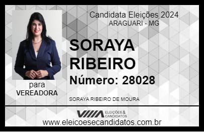 Candidato SORAYA RIBEIRO 2024 - ARAGUARI - Eleições