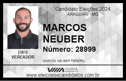 Candidato MARCOS NEUBER 2024 - ARAGUARI - Eleições