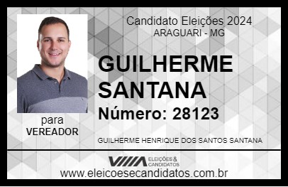 Candidato GUILHERME SANTANA 2024 - ARAGUARI - Eleições