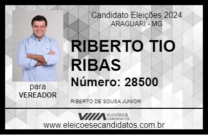 Candidato RIBERTO TIO RIBAS 2024 - ARAGUARI - Eleições