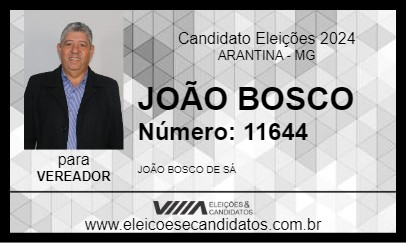 Candidato JOÃO BOSCO 2024 - ARANTINA - Eleições