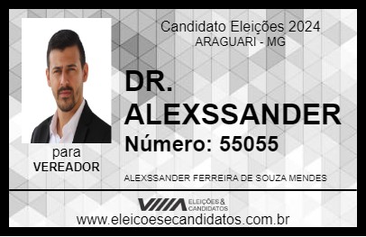 Candidato DR. ALEXSSANDER 2024 - ARAGUARI - Eleições