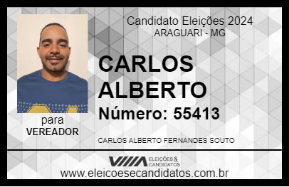 Candidato CARLOS ALBERTO 2024 - ARAGUARI - Eleições