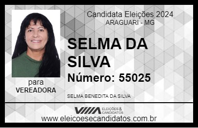 Candidato SELMA DA SILVA 2024 - ARAGUARI - Eleições