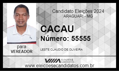 Candidato CACAU 2024 - ARAGUARI - Eleições