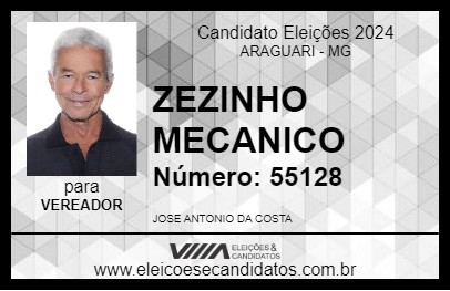 Candidato ZEZINHO MECANICO 2024 - ARAGUARI - Eleições