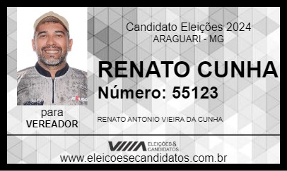 Candidato RENATO CUNHA 2024 - ARAGUARI - Eleições