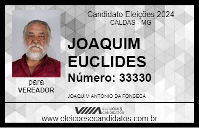 Candidato JOAQUIM EUCLIDES 2024 - CALDAS - Eleições