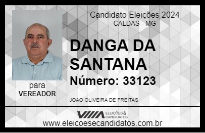 Candidato DANGA DA SANTANA 2024 - CALDAS - Eleições