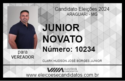 Candidato JUNIOR NOVATO 2024 - ARAGUARI - Eleições