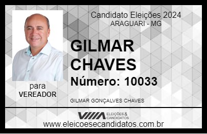 Candidato GILMAR CHAVES 2024 - ARAGUARI - Eleições