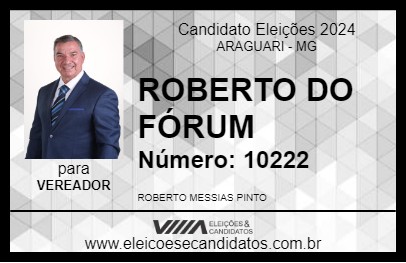 Candidato ROBERTO MESSIAS 2024 - ARAGUARI - Eleições