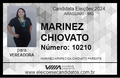 Candidato MARINEZ CHIOVATO 2024 - ARAGUARI - Eleições