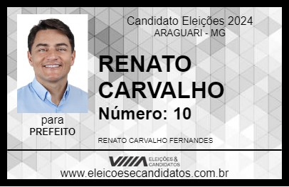 Candidato RENATO CARVALHO 2024 - ARAGUARI - Eleições