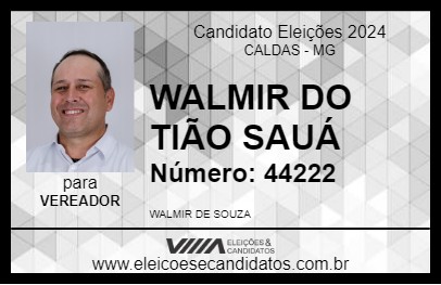 Candidato WALMIR DO TIÃO SAUÁ 2024 - CALDAS - Eleições