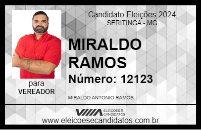 Candidato MIRALDO RAMOS 2024 - SERITINGA - Eleições