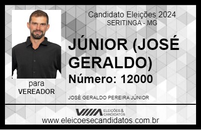 Candidato JÚNIOR (JOSÉ GERALDO) 2024 - SERITINGA - Eleições