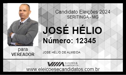 Candidato JOSÉ HÉLIO 2024 - SERITINGA - Eleições