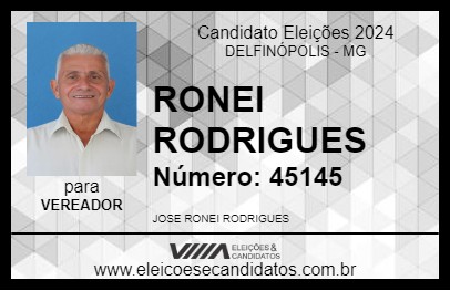 Candidato RONEI RODRIGUES 2024 - DELFINÓPOLIS - Eleições