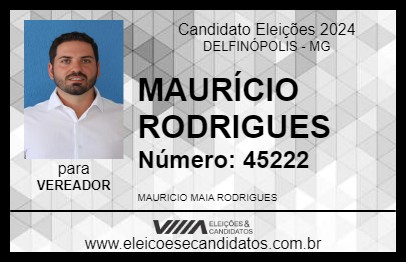 Candidato MAURÍCIO RODRIGUES 2024 - DELFINÓPOLIS - Eleições