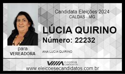 Candidato LÚCIA QUIRINO 2024 - CALDAS - Eleições