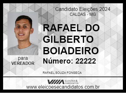 Candidato RAFAEL DO GILBERTO BOIADEIRO 2024 - CALDAS - Eleições