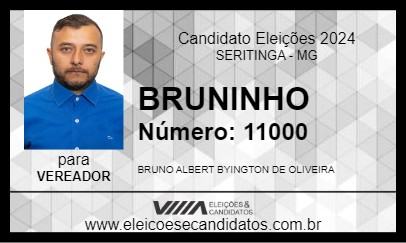 Candidato BRUNINHO 2024 - SERITINGA - Eleições