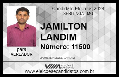 Candidato JAMILTON LANDIM 2024 - SERITINGA - Eleições