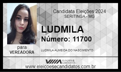 Candidato LUDMILA 2024 - SERITINGA - Eleições