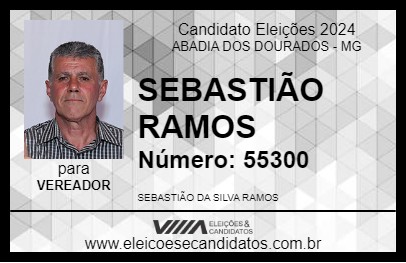 Candidato SEBASTIÃO RAMOS 2024 - ABADIA DOS DOURADOS - Eleições