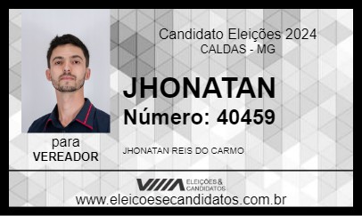 Candidato JHONATAN 2024 - CALDAS - Eleições