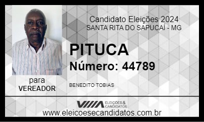 Candidato PITUCA 2024 - SANTA RITA DO SAPUCAÍ - Eleições