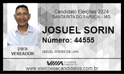 Candidato JESUEL SORIN 2024 - SANTA RITA DO SAPUCAÍ - Eleições