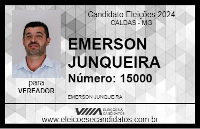 Candidato EMERSON JUNQUEIRA 2024 - CALDAS - Eleições