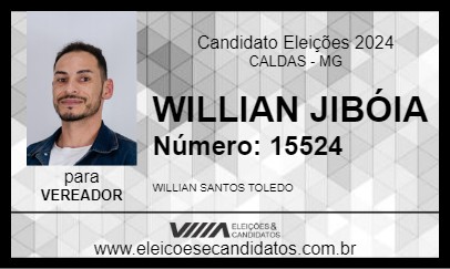 Candidato WILLIAN JIBÓIA 2024 - CALDAS - Eleições