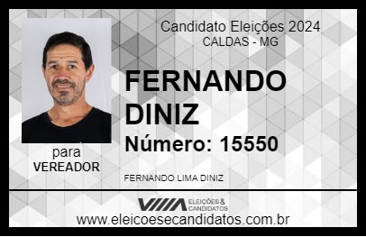 Candidato FERNANDO DINIZ 2024 - CALDAS - Eleições